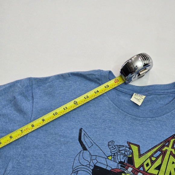 Soft Spun Voltron Vintage Graphic T-Shirt Mens Large Blue Heathered Short Sleeve - Picture 10 of 12